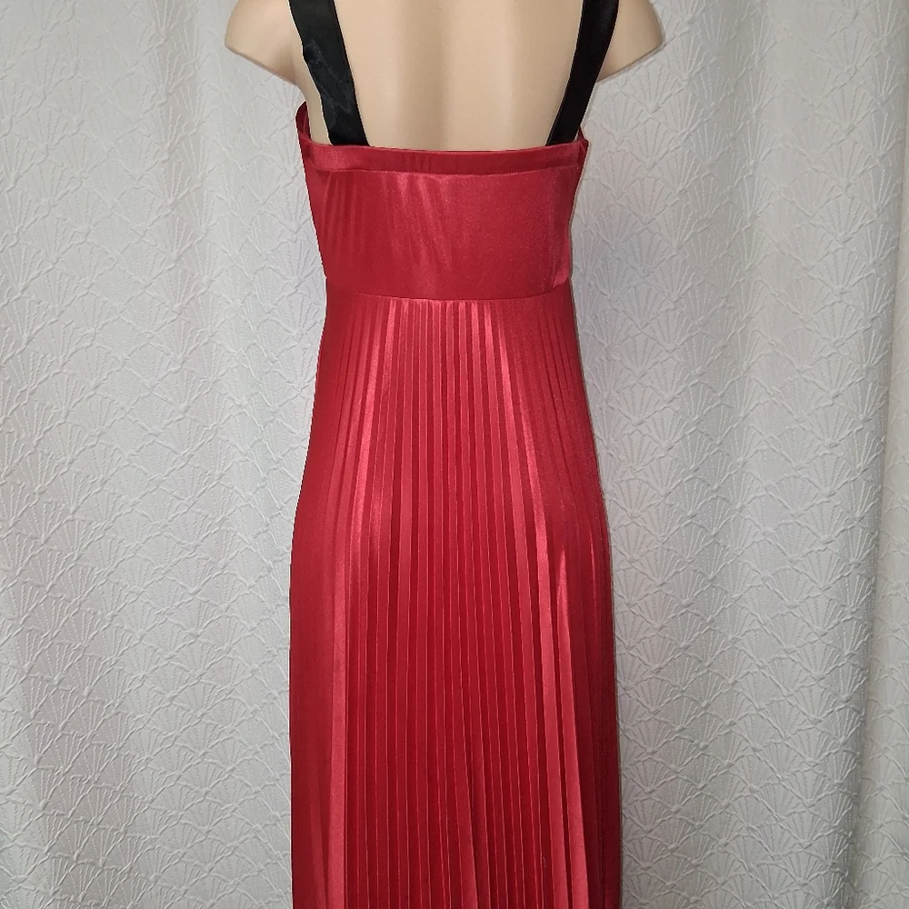 My Michelle Women Size L Red Maxi Dress with Black Straps - Picture 9 of 16